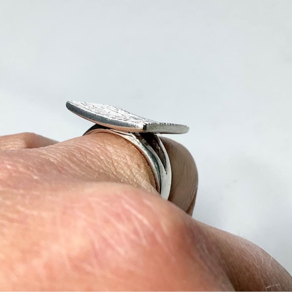 Sterling Silver Tashi Designer Ring Funky Ridged Design - Picture 5 of 6